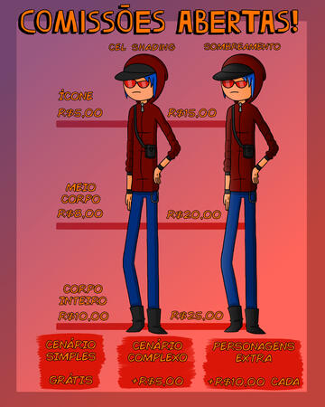 Comissions open (prices)